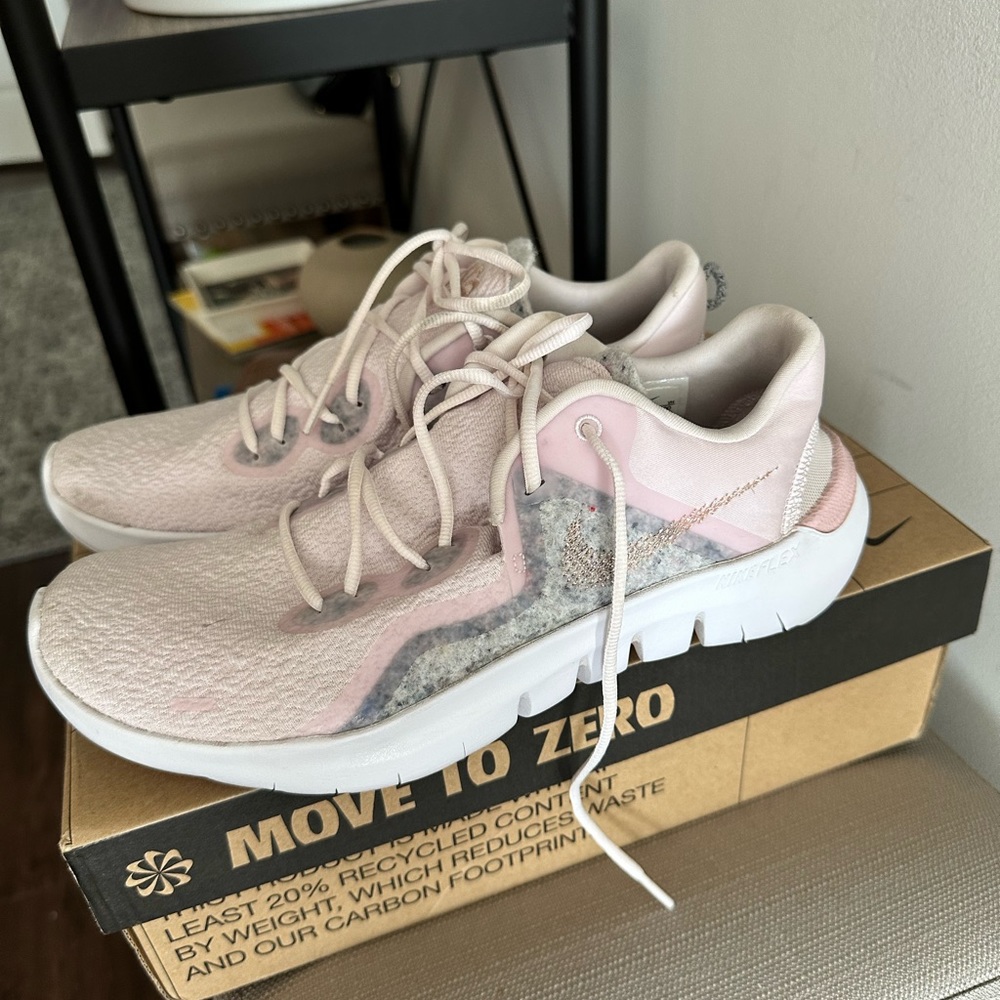 Worn once, Nike FLEX 2021 running shoe in light violet.